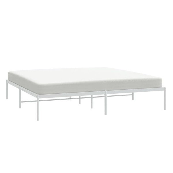 Estructura de cama de metal blanco 183x213 cm