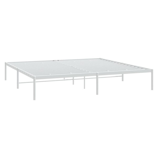 Estructura de cama de metal blanco 183x213 cm