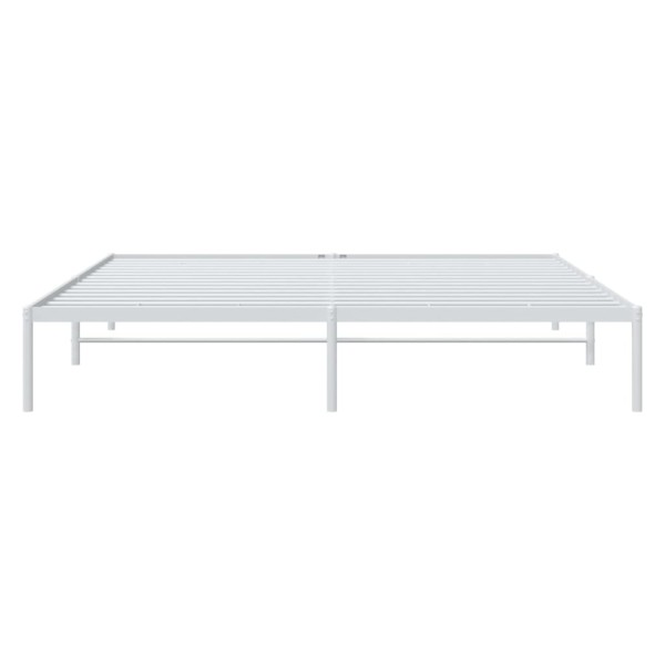 Estructura de cama de metal blanco 183x213 cm