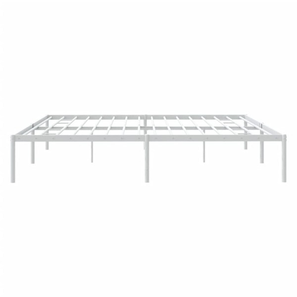 Estructura de cama de metal blanco 183x213 cm