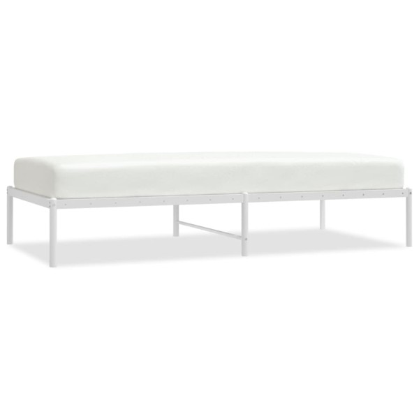 Estructura de cama de metal blanca 90x190 cm