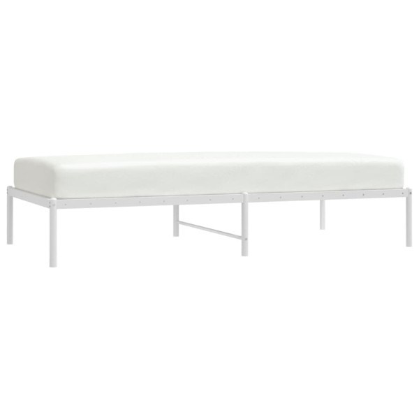 Estructura de cama de metal blanca 90x190 cm