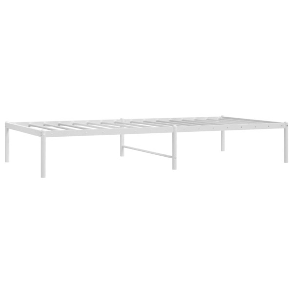 Estructura de cama de metal blanca 90x190 cm