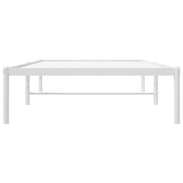 Estructura de cama de metal blanca 90x190 cm