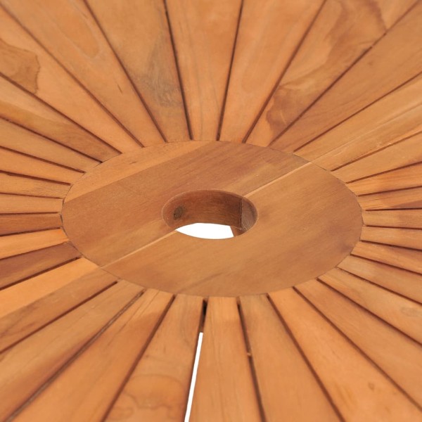 Mesa de jardín plegable madera maciza de teca Ø 85x75 cm