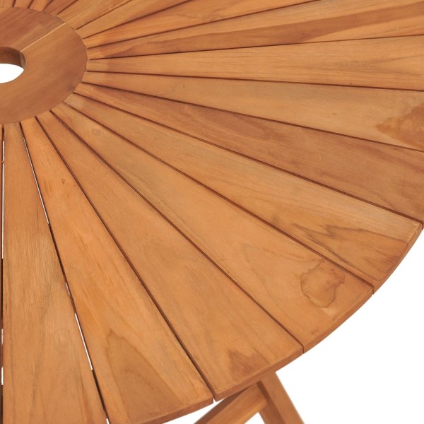 Mesa de jardín plegable madera maciza de teca Ø 85x75 cm