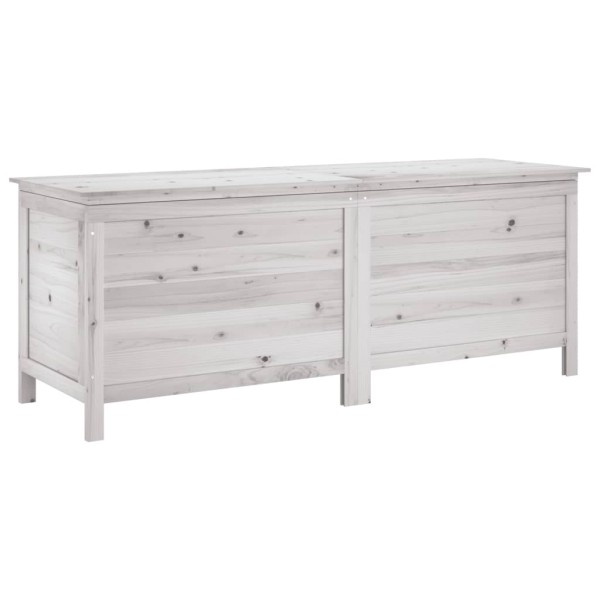 Arcón de jardín madera maciza abeto blanco 150x50x56,5 cm