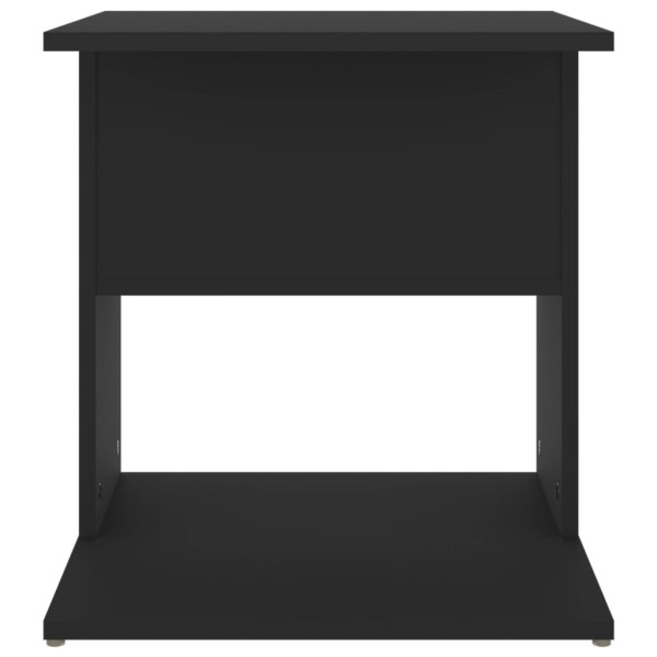 Mesa auxiliar de madera contrachapada negro 45x45x48 cm