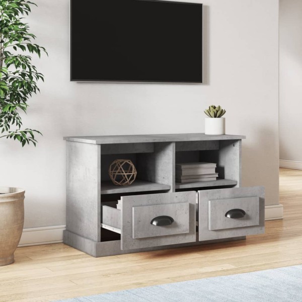 Mueble para TV madera contrachapada gris hormigón 80x35x50 cm