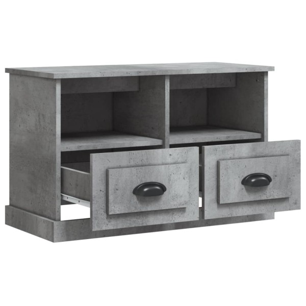 Mueble para TV madera contrachapada gris hormigón 80x35x50 cm