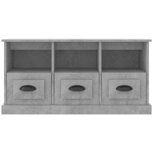 Mueble para TV madera contrachapada gris hormigón 100x35x50 cm