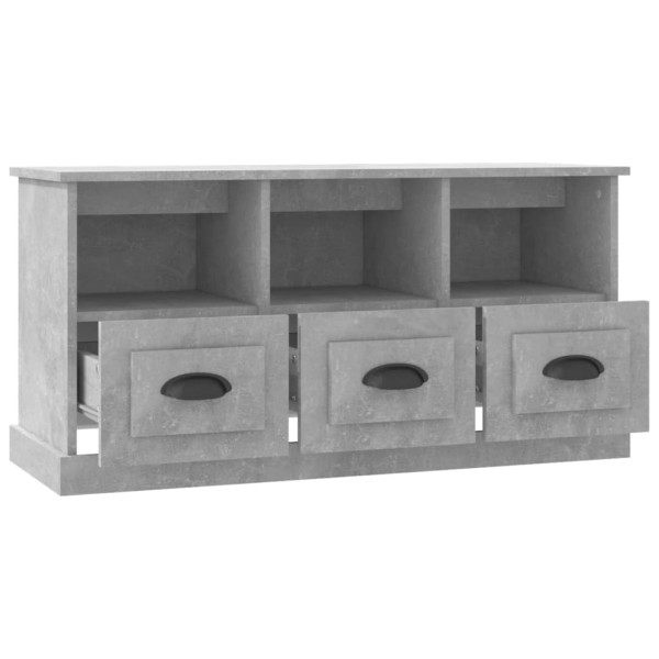 Mueble para TV madera contrachapada gris hormigón 100x35x50 cm