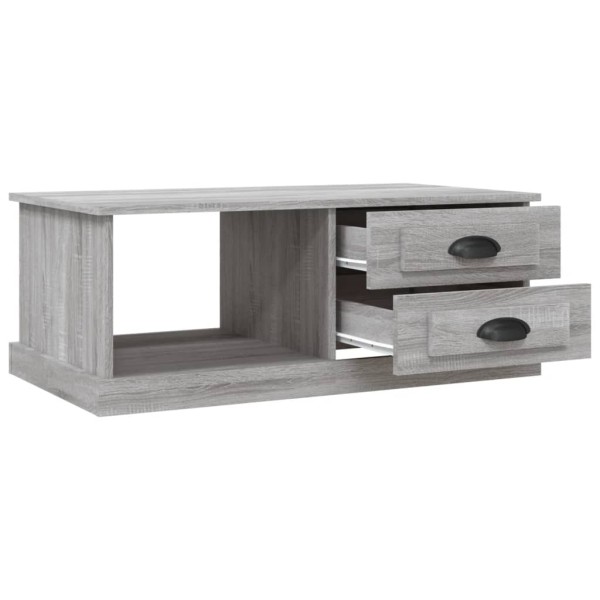 Mesa de centro madera contrachapada gris Sonoma 90x50x35 cm