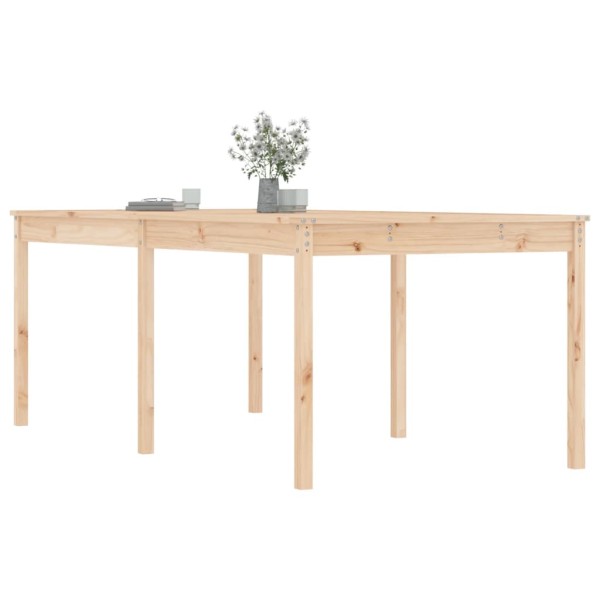 Mesa de jardín madera maciza de pino 203,5x100x76 cm