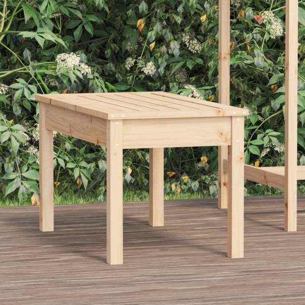 Banco de jardín madera maciza de pino 80x44x45 cm