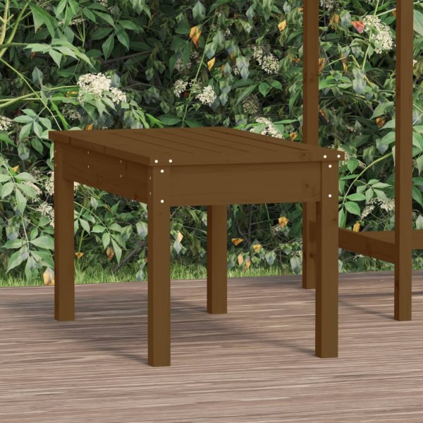 Banco de jardín madera maciza pino marrón miel 80x44x45 cm