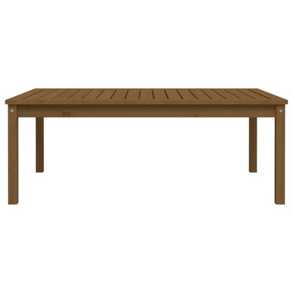 Mesa de jardín madera maciza pino marrón miel 121x82,5x45 cm