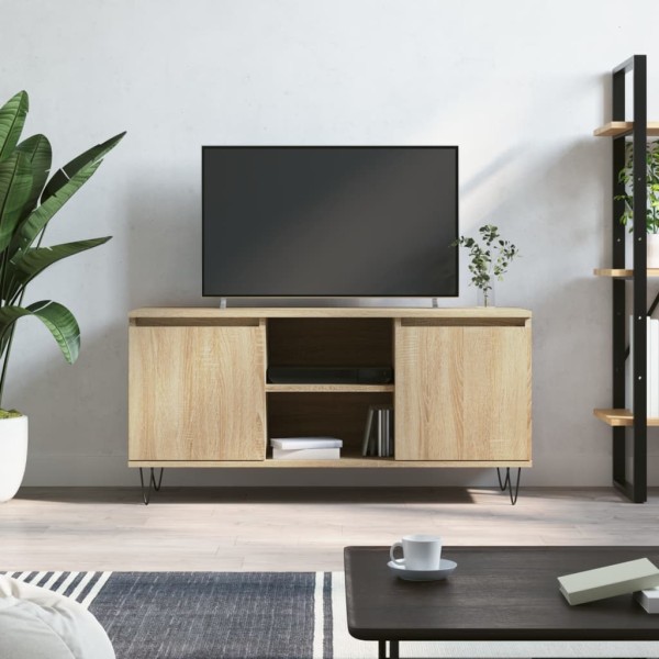 Mueble de TV madera de ingeniería roble Sonoma 104x35x50 cm