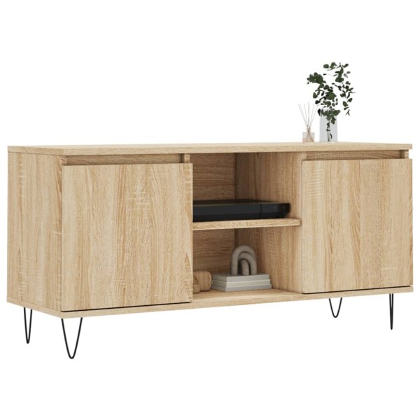 Mueble de TV madera de ingeniería roble Sonoma 104x35x50 cm