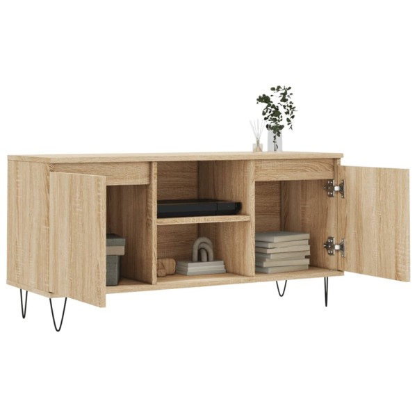 Mueble de TV madera de ingeniería roble Sonoma 104x35x50 cm