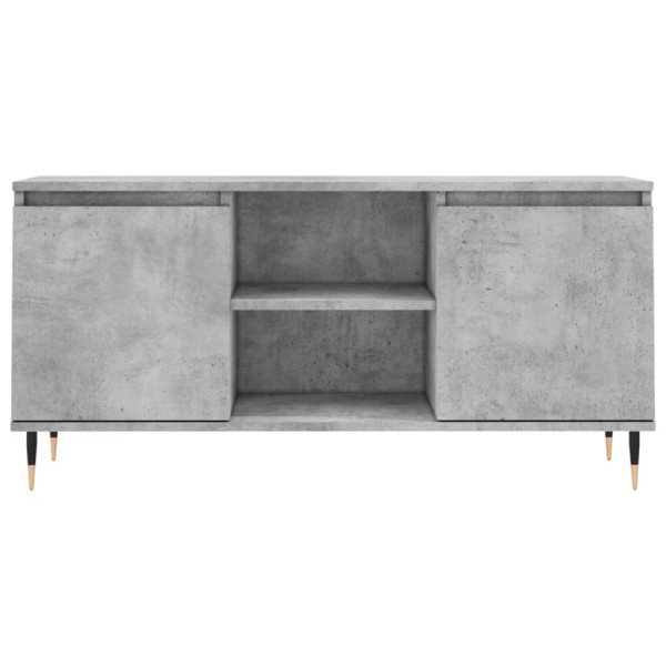 Mueble de TV madera de ingeniería gris hormigón 104x35x50 cm