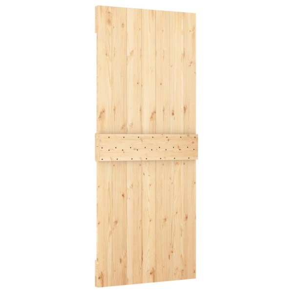 Puerta corredera con herrajes madera maciza de pino 85x210 cm