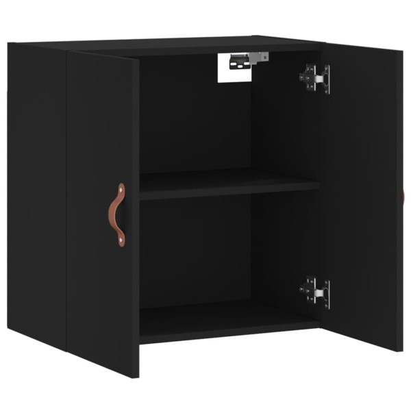 Armario de pared madera de ingeniería negro 60x31x60 cm