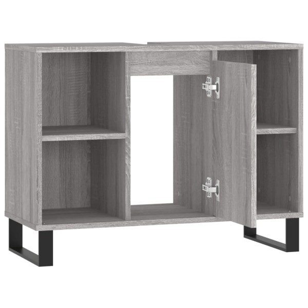 Mueble de baño madera de ingeniería gris Sonoma 80x33x60 cm