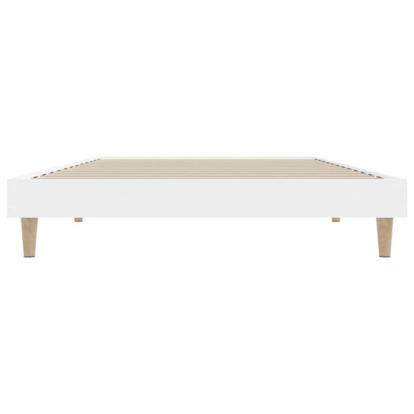 Estructura de cama madera contrachapada blanca 90x200 cm