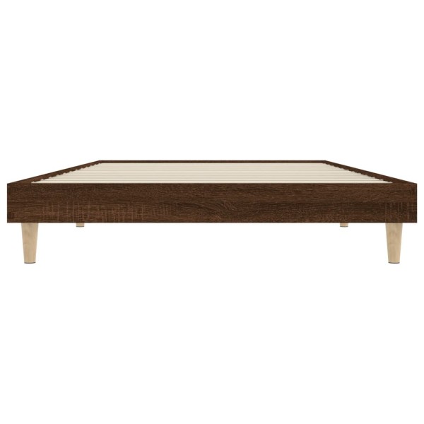 Estructura de cama madera contrachapada roble marrón 90x200 cm