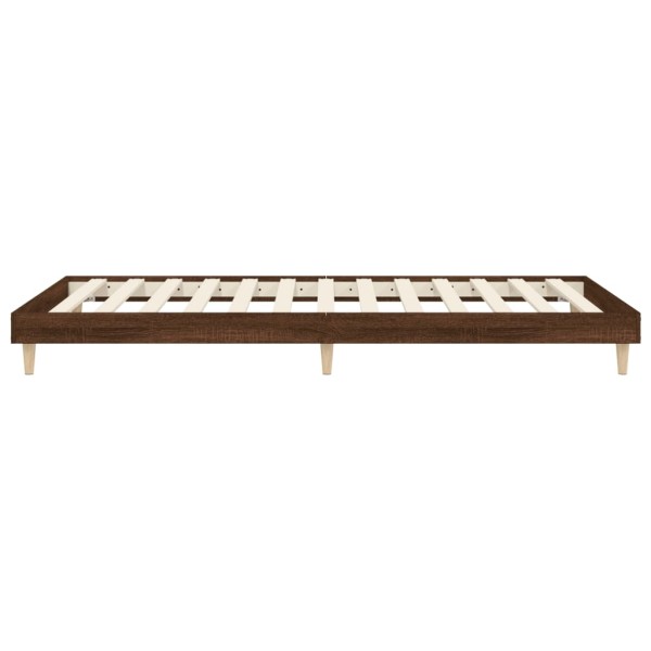 Estructura de cama madera contrachapada roble marrón 90x200 cm