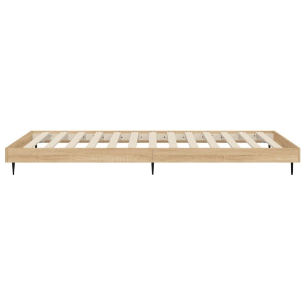 Estructura de cama madera contrachapada roble Sonoma 75x190 cm