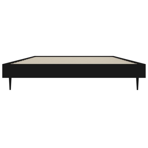 Estructura de cama madera contrachapada negra 100x200 cm