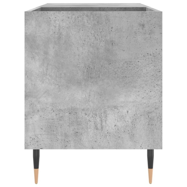 Mueble de discos madera de ingeniería gris hormigón 85x38x48 cm