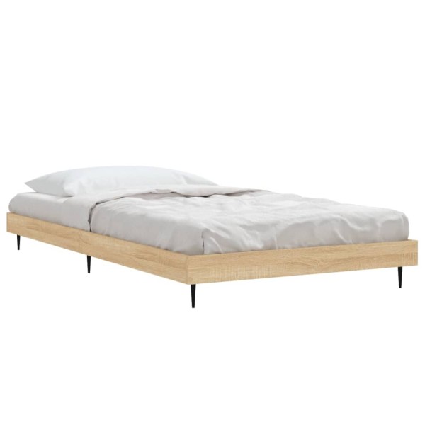 Estructura de cama madera contrachapada roble Sonoma 90x190 cm