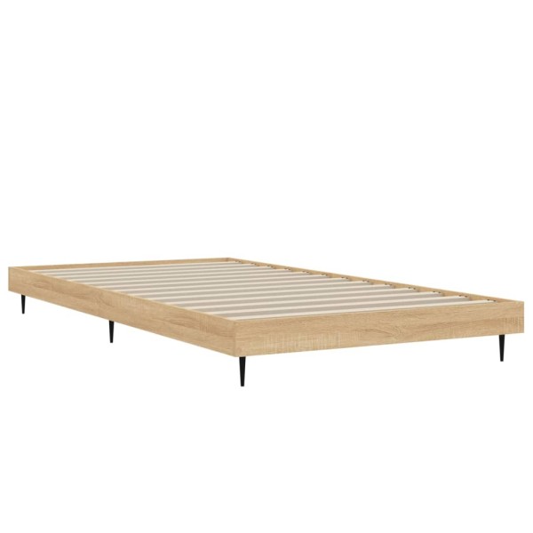 Estructura de cama madera contrachapada roble Sonoma 90x190 cm