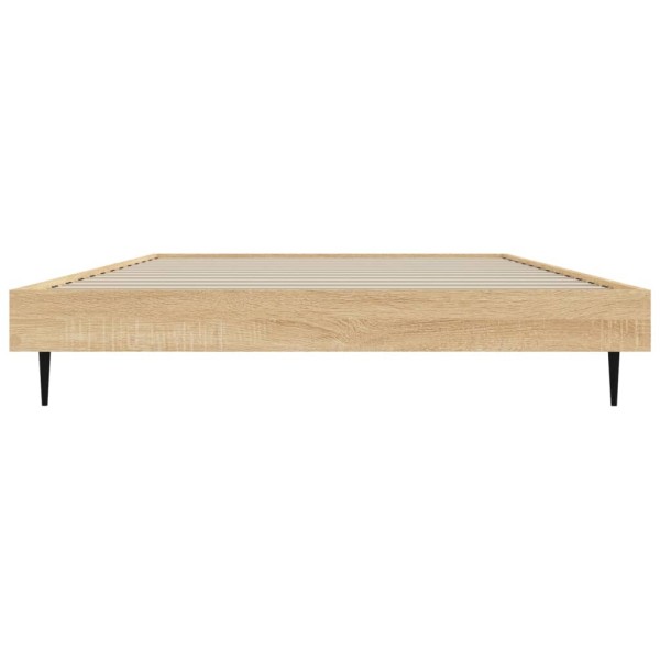 Estructura de cama madera contrachapada roble Sonoma 90x190 cm