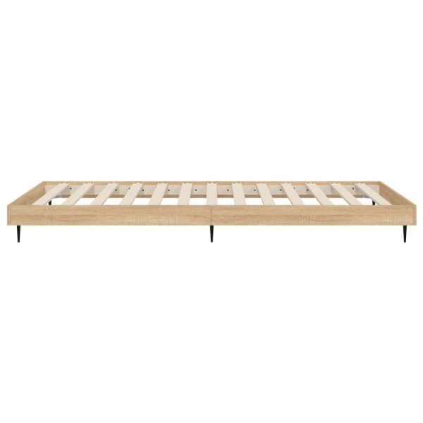 Estructura de cama madera contrachapada roble Sonoma 90x190 cm