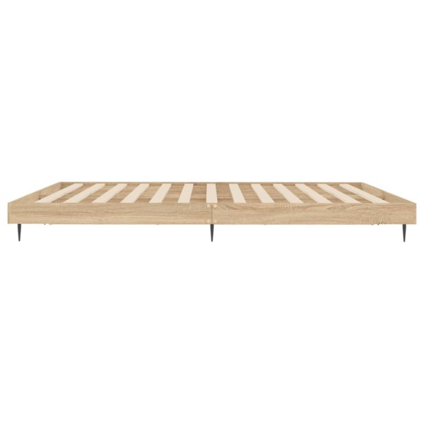 Estructura de cama madera contrachapada roble Sonoma 140x200 cm