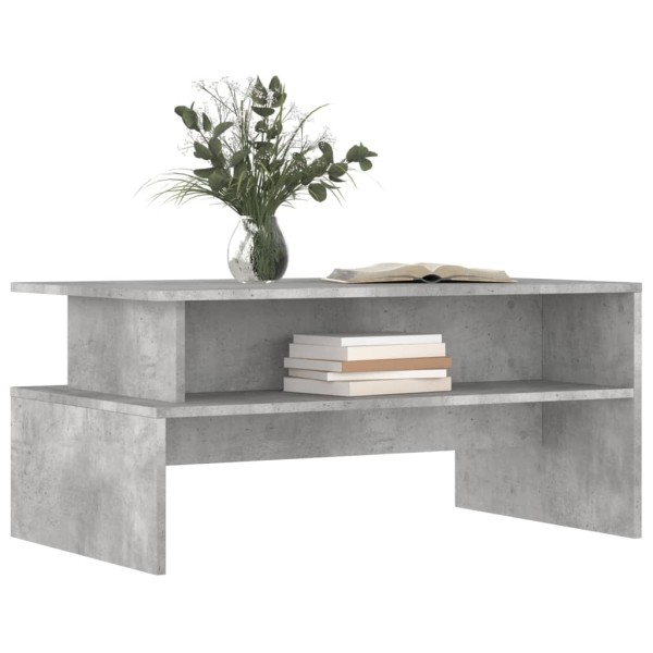 Mesa de centro madera de ingeniería gris hormigón 90x55x42,5 cm