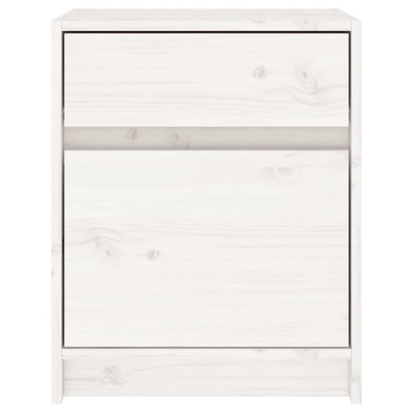 Mesitas de noche 2 uds madera maciza pino blanco 40x31x50 cm