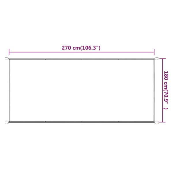 Toldo vertical terracota tela oxford 180x270 cm