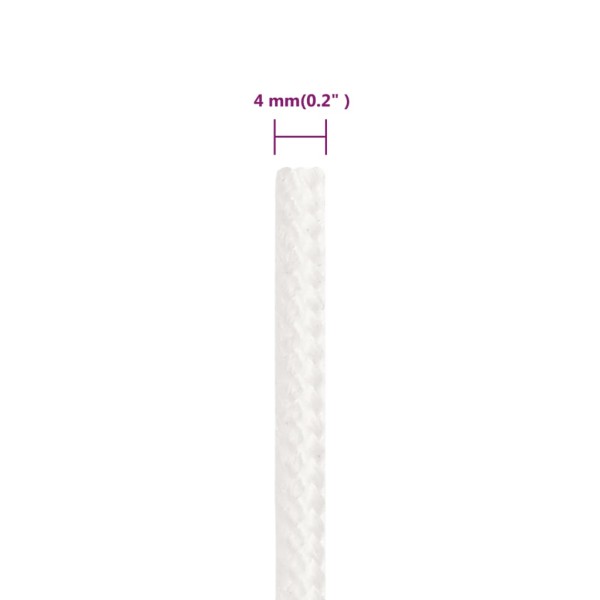 Cuerda de barco polipropileno blanco intenso 4 mm 25 m