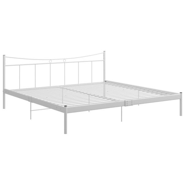 Estructura de cama de metal blanca 200x200 cm