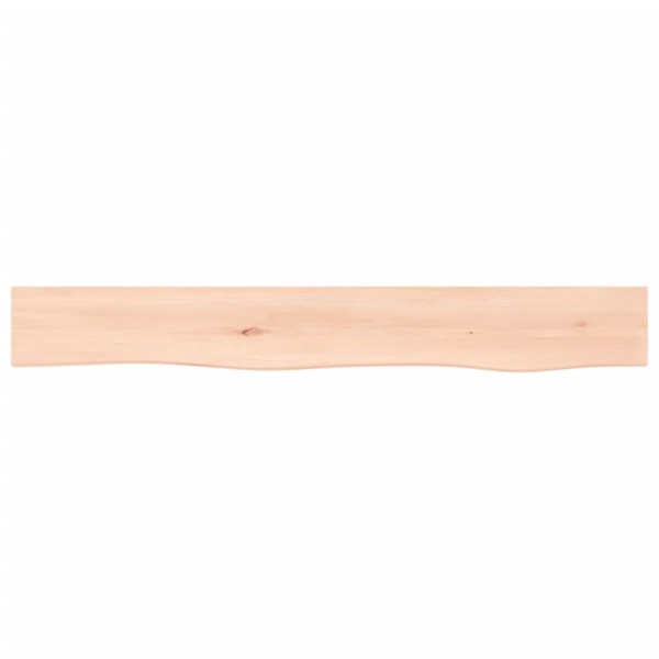 Estante de pared madera maciza de roble sin tratar 80x10x6 cm