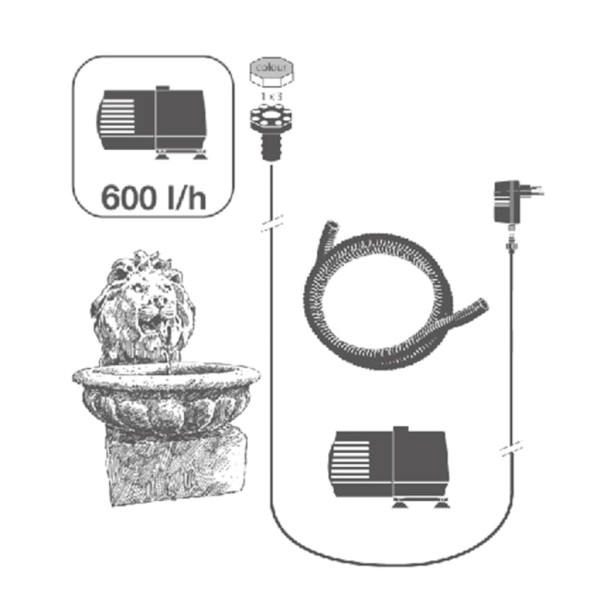 Set fuente y estanque para el jardin Ubbink, modelo Basel