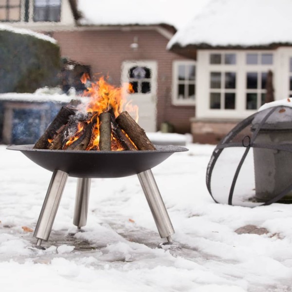 RedFire Chimenea de cuenco Chicago acero 75 cm negra 85013