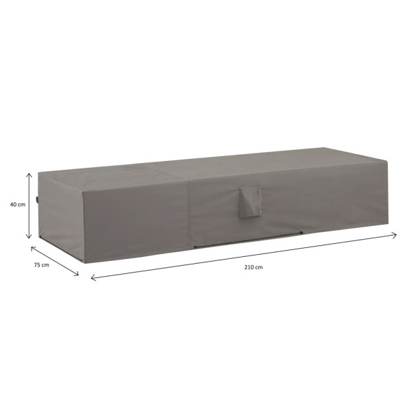 Madison Funda para tumbona 210x75x40 cm gris