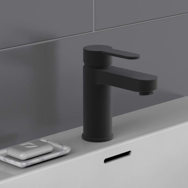 SCHÜTTE Grifo mezclador de lavabo ELEPHANT negro mate