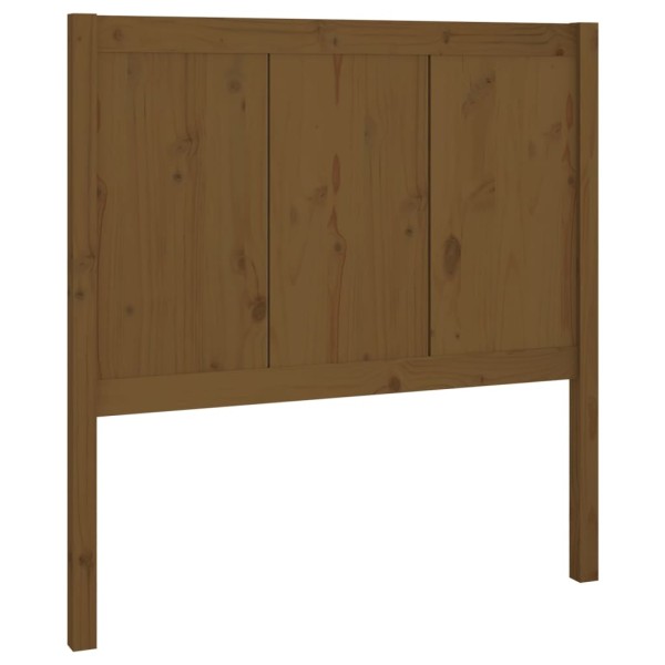 Cabecero de cama madera maciza pino marrón miel 80,5x4x100 cm